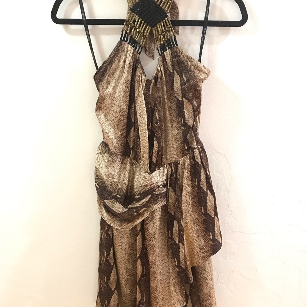 Bebe Snake Pattern Dress